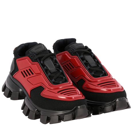 prada cloudbust thunder red black|Prada black cloudbust thunder sneakers.